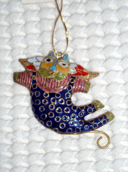 Crazy Cat Cloisonné Decoration