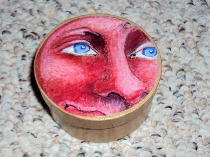 Red faced and wondering Custom Face Box