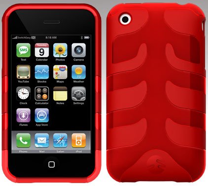 SwitchEasy SW-CAP-REB-R Rebel Case For iPhone 3G (Red)