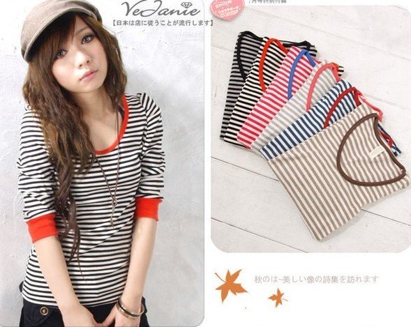 Contrast sleeves tee