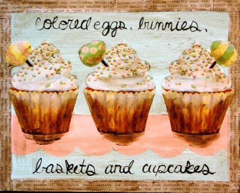 Easter Eggs, Bunnies, Baskets, and Cupcakes