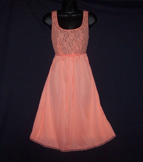 Vintage Lingerie Texsheen Mango Nightgown Nylon L