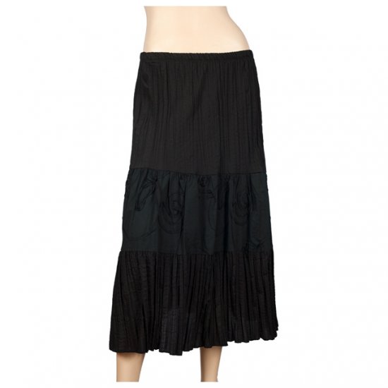 Black Plus Size Bohemian Gypsy Skirt 1X