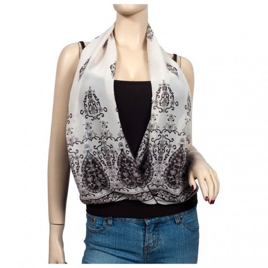 Brown Layer look Designer print Plus size top 1X