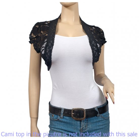 Black Lace Plus Size Bolero Shrug 3X