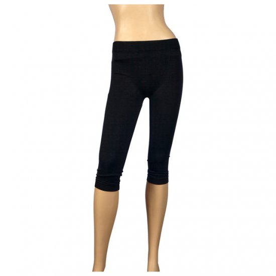 Black Knee High Plus Size Slinky Leggings 2X-3X