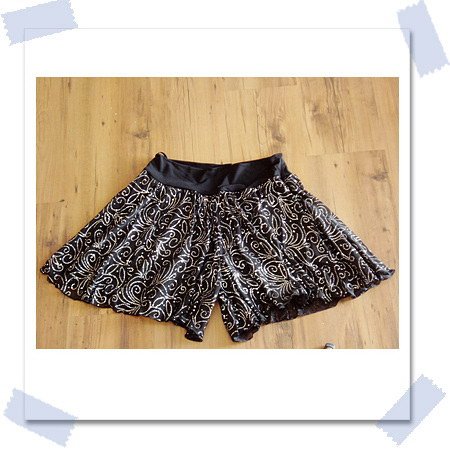 BLACK HIP HUGGER SHORT PLUS SIZE 1X