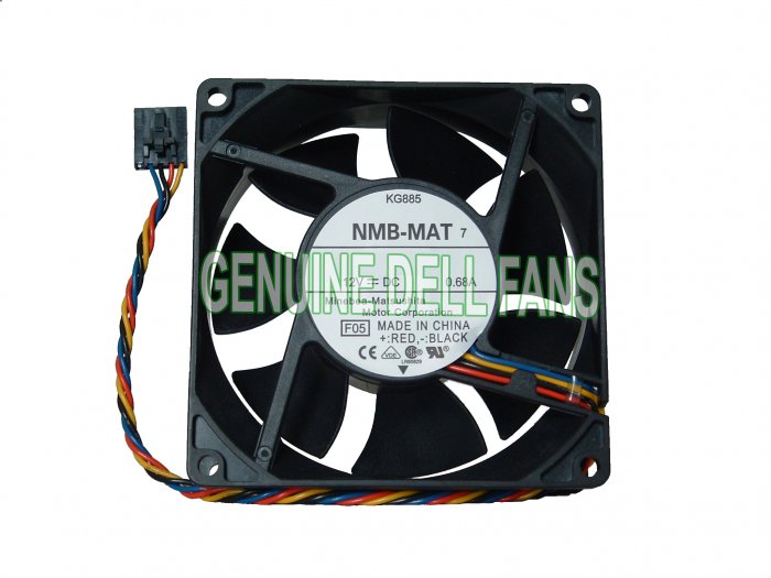 Genuine Dell Fan Precision Workstation 390 KG885 MJ611 Case Cooling Fan 5-pin/4-wire