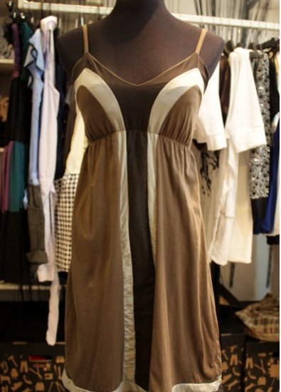 Babydoll Symmetrical Stripe Dress