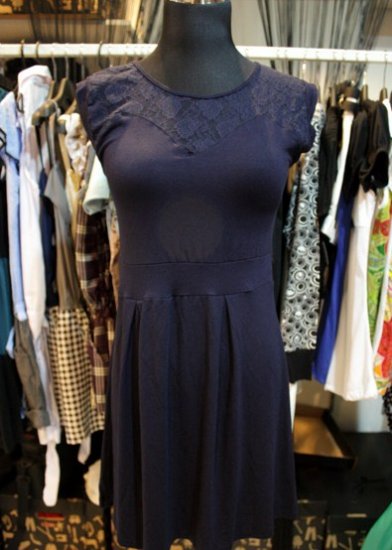 Blue Lace Top Bustier Dress