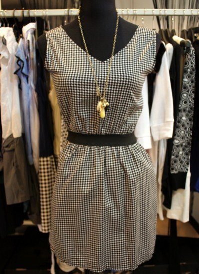 Houndstooth Zip Dress