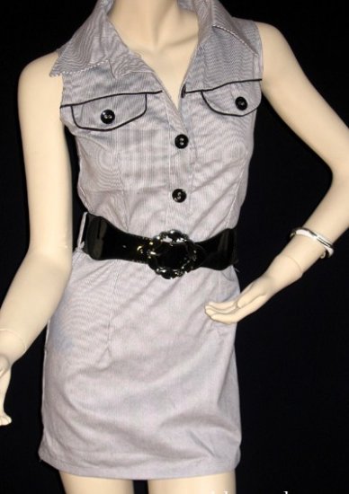 Stripe Pocket Shirt Dress