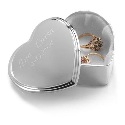 Silver Plated Heart Trinket Box GC132