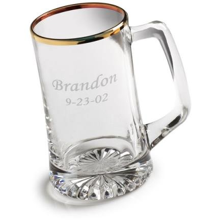 Engraved Gold Rimmed 25 OZ. Sports Mug GC149
