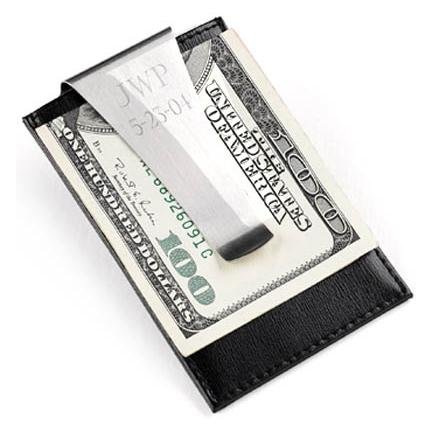 Leather Money Clip and Card Holder GC210