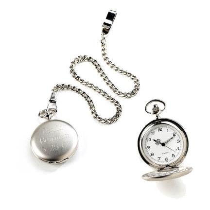 Brushed Silver Pocket Watch GC225