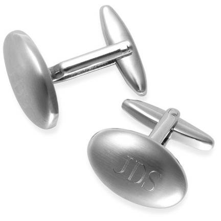 Oval Brushed Cufflinks GC281
