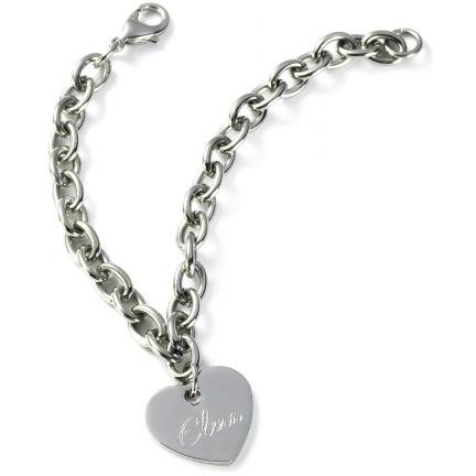 Personalized Stainless Steel Charm Bracelet GC289