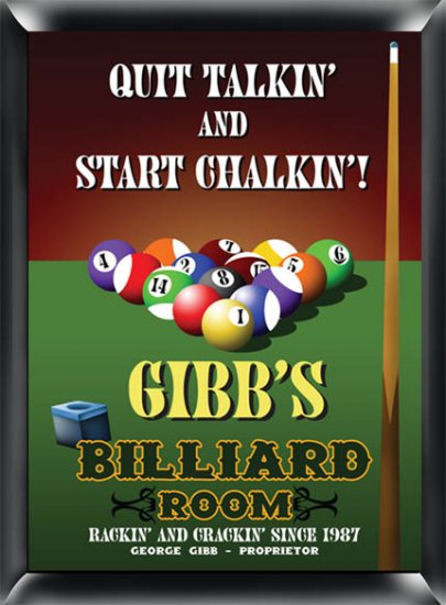 Billiards Pub Sign