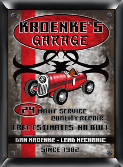 Garage Plaque Pub Sign