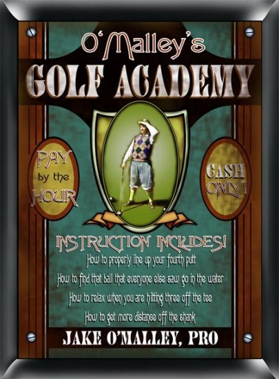 Gold Academy Sign