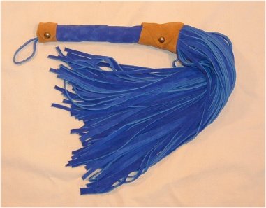 101 Lash Blue Suede Flogger