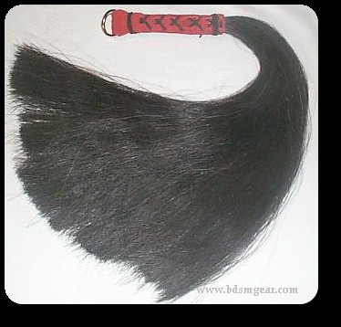Black 1/2 pound Horsehair Flogger