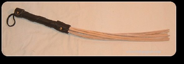 Heavy Duty Black "n" Tan Cat O-Nine Flogger