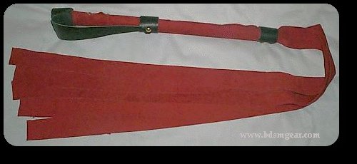 4 Foot Red Suede Gorean Flogger