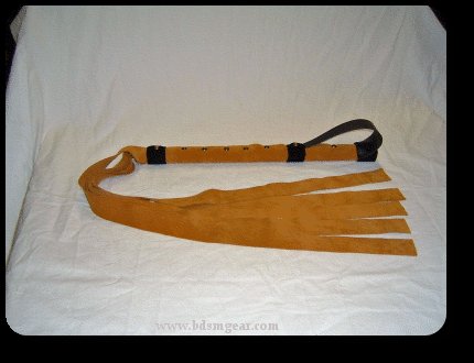 4 Foot Tan Suede Gorean Flogger