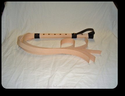 4 Foot Tan Leather Gorean Flogger