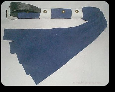 2 Foot Mini Blue Suede Gorean Flogger
