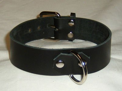 Basic 1 Ring Leather Collar - Roller Buckle