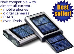 Solar powered mobile phone car charger