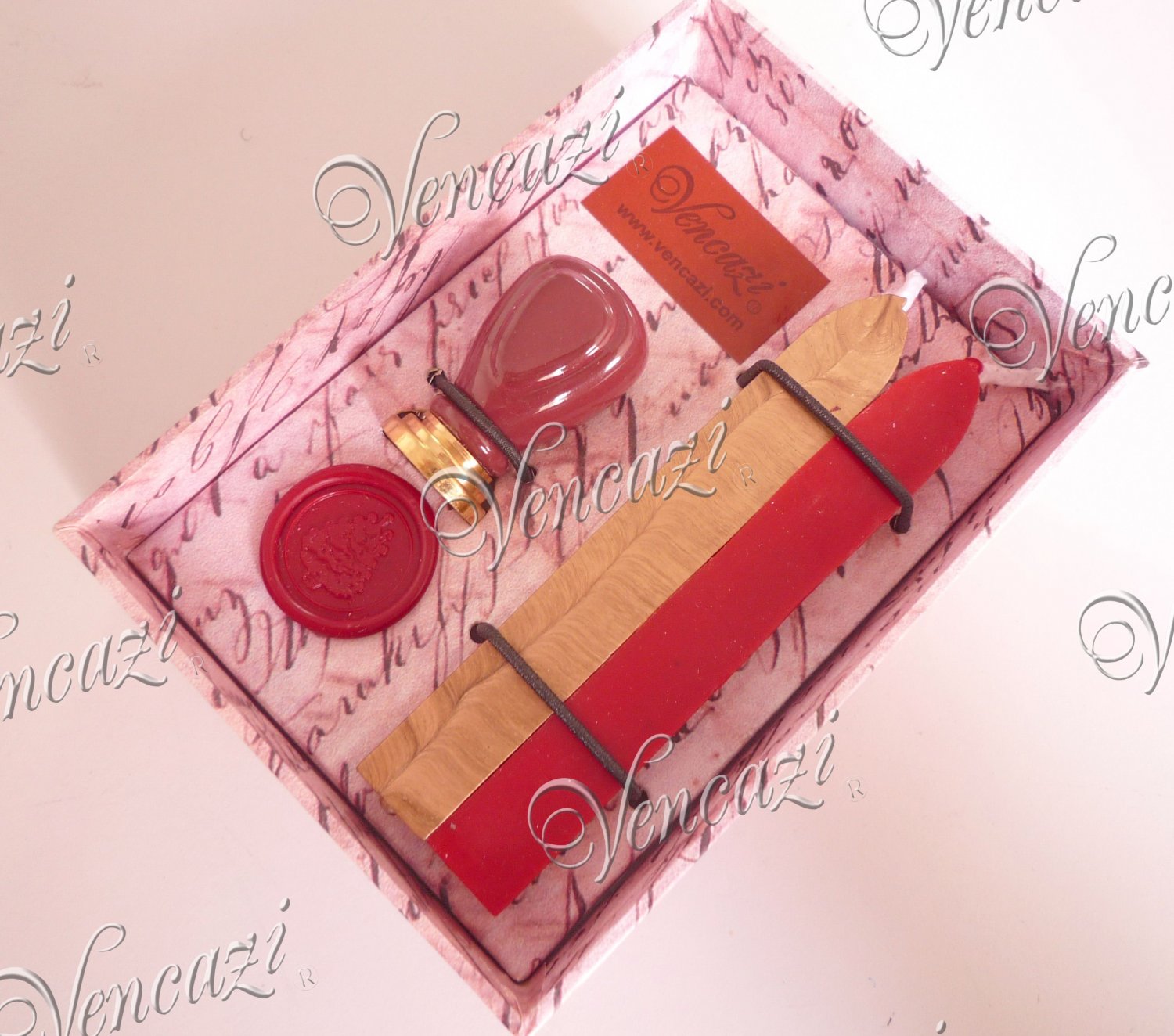 "X'mas Tree" - Ceramic Mini Seal w/2pcs Sealing Wax Gift Set