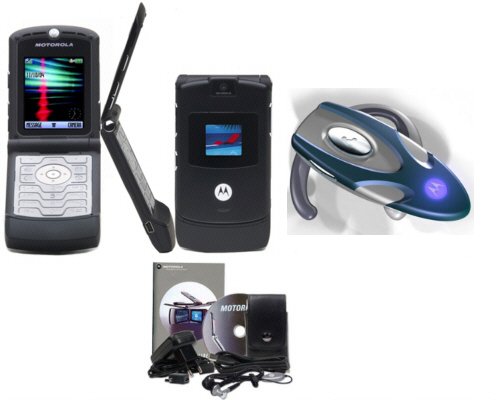 Motorola V3 - Black Razr Bluetooth Combo (Unlocked)