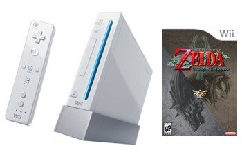 Nintendo Wii Console + The Legend Of Zelda: Twilight Princess Bundle