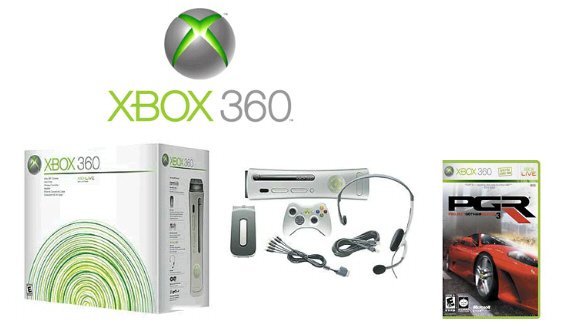 Xbox 360 "Premium Gold Pack" Video Game System + One Racing Game