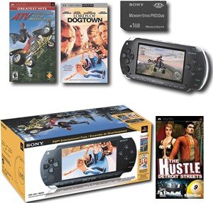 Sony PlayStation Portable "Entertainment Pack" With 1GB Memory Card, 2 Hot Games + UMD Movie