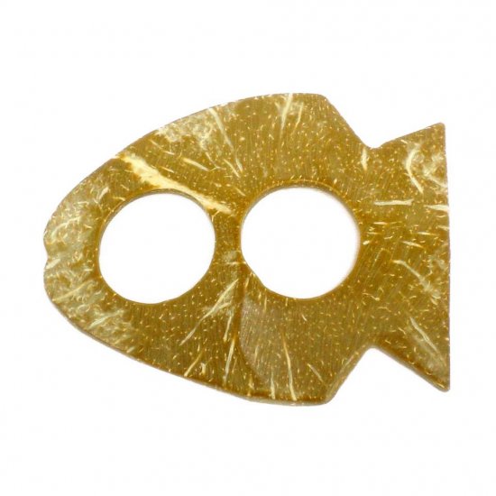 Hand Made Coconut Shell Buckle For Sarong Pareo Scarf (PB32)