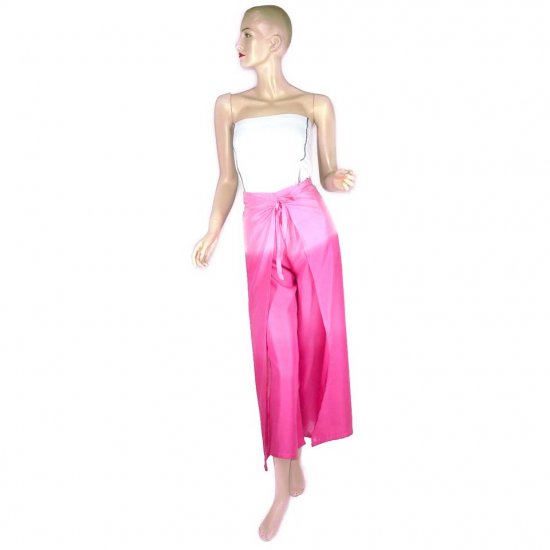 Hippie Pink Tie-Dye Wrap Pants Beach Cover-Up OSFA (MC167)