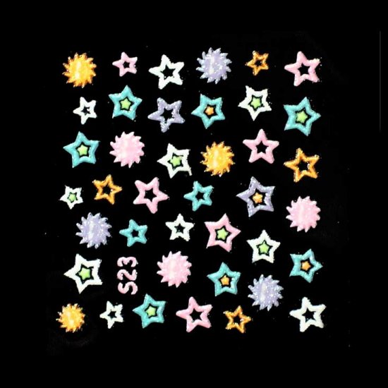 3D Nail Art Decoration Sticker Decal Manicure Stars (NA97)