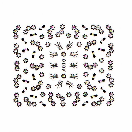 3D Nail Art Decoration Sticker Decal Manicure Floral (NA103)