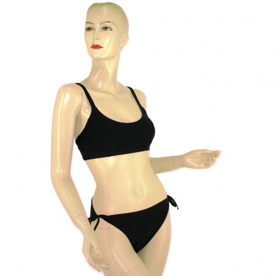 2-Piece Black Bandeau-Top Bikini Swimwear XL (PS41)