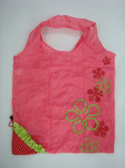 Foldable Strawberry Polyster Tote Bag (Reusable)