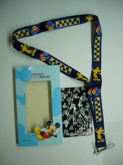 NEW Disney Mickey Lanyard Neck Straps with Card Holder