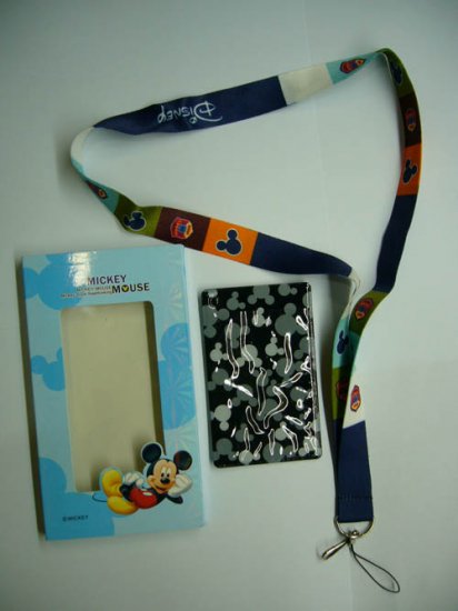 NEW Disney Mickey Lanyard Neck Straps with Card Holder