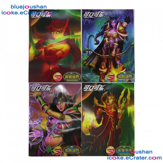 2006 Coca-Cola Coke World Of Warcraft 4 WOW Ad Prints Posters Set