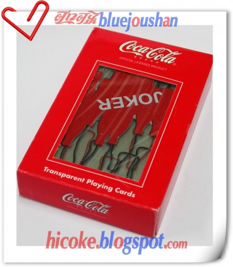 Coca Cola "Transparent Coke Bottle" Playing Poker Cards Deck 1#