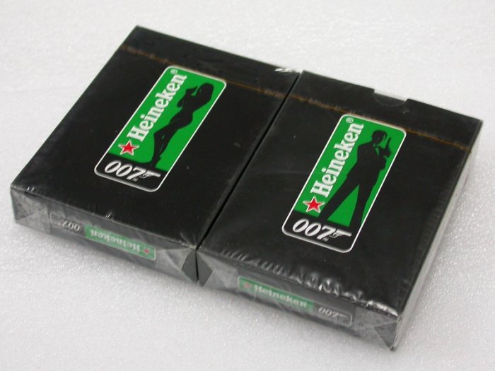 2 DECKS OF HEINEKEN BEER JAMES BOND 007 PLAYING CARDS
